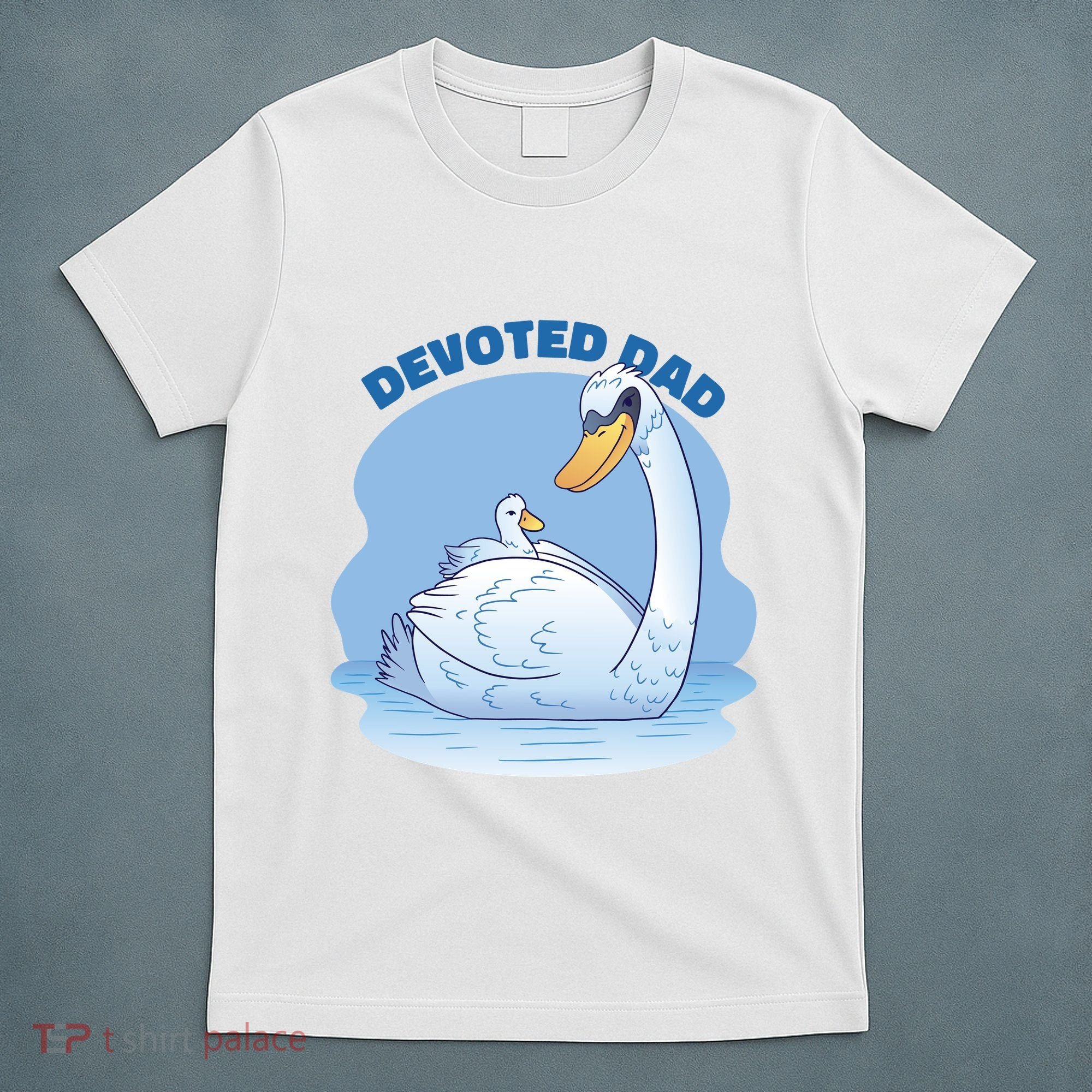 Devoted Dad Swan Fathers Day Gift T-Shirt