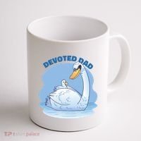 Devoted Dad Swan Fathers Day Gift Coffee Mug thumb 1