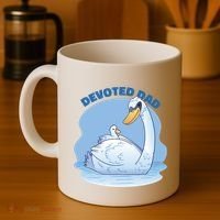 Devoted Dad Swan Fathers Day Gift Coffee Mug thumb 4