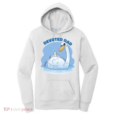 Devoted Dad Swan Fathers Day Gift Women's Hoodie