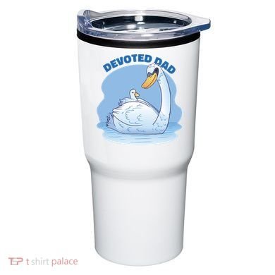 Devoted Dad Swan Fathers Day Gift Tumbler
