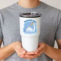 Devoted Dad Swan Fathers Day Gift Tumbler thumb 2