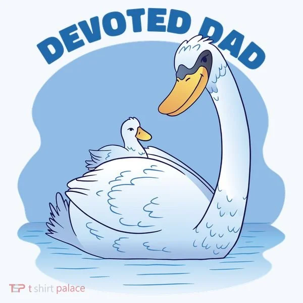 Devoted Dad Swan Fathers Day Gift Tumbler
