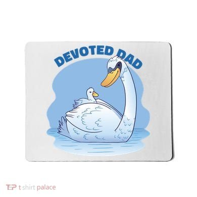 Devoted Dad Swan Fathers Day Gift Mousepad