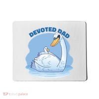Devoted Dad Swan Fathers Day Gift Mousepad thumb 0
