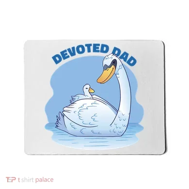 Devoted Dad Swan Fathers Day Gift Mousepad