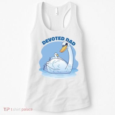 Devoted Dad Swan Fathers Day Gift Women's Tank Top