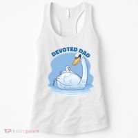 Devoted Dad Swan Fathers Day Gift Women's Tank Top thumb 0