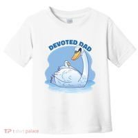 Devoted Dad Swan Fathers Day Gift Toddler T-Shirt thumb 0