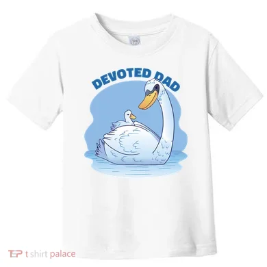 Devoted Dad Swan Fathers Day Gift Toddler T-Shirt