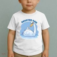 Devoted Dad Swan Fathers Day Gift Toddler T-Shirt thumb 2