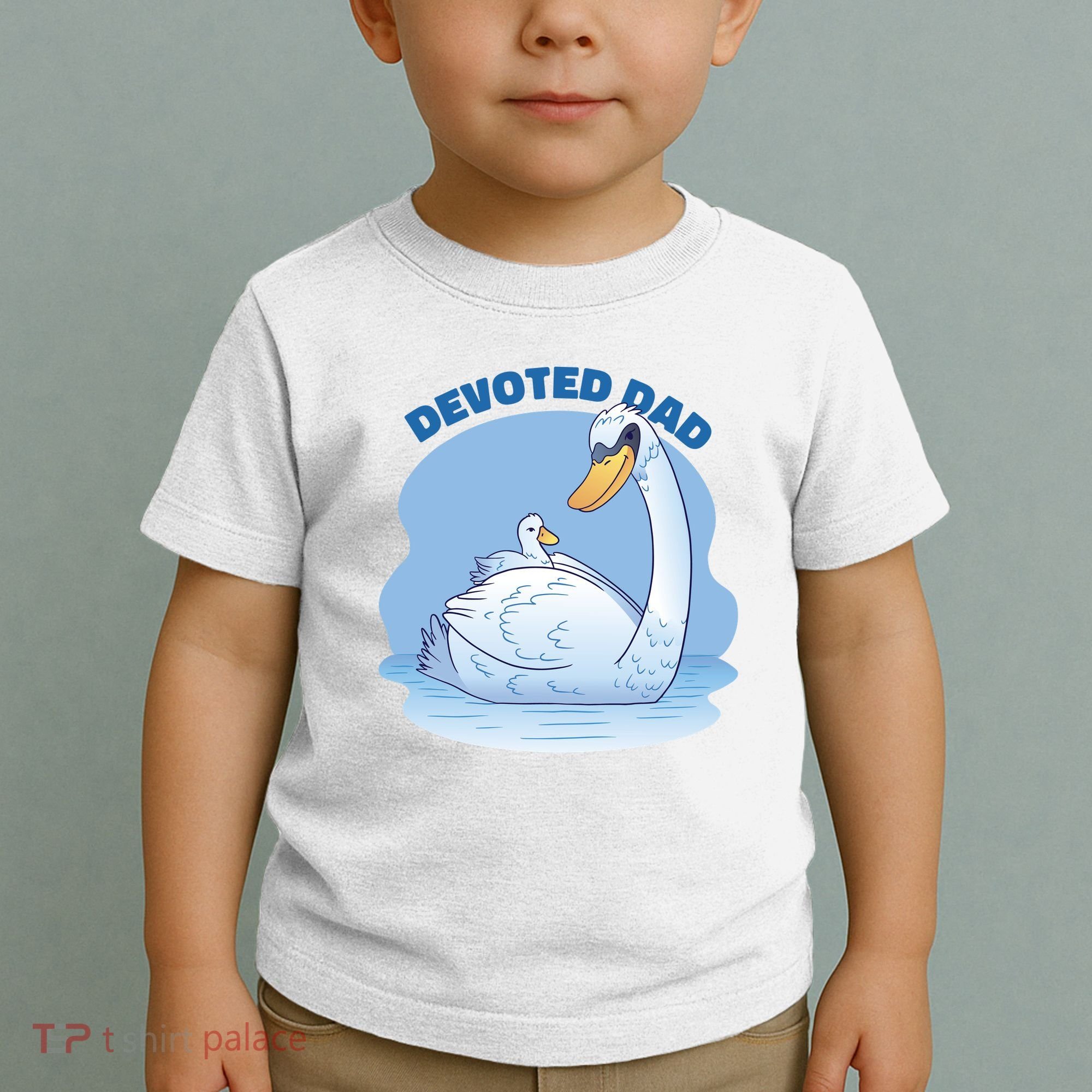 Devoted Dad Swan Fathers Day Gift Toddler T-Shirt