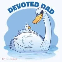 Devoted Dad Swan Fathers Day Gift Women's Long Sleeve Shirt thumb 2