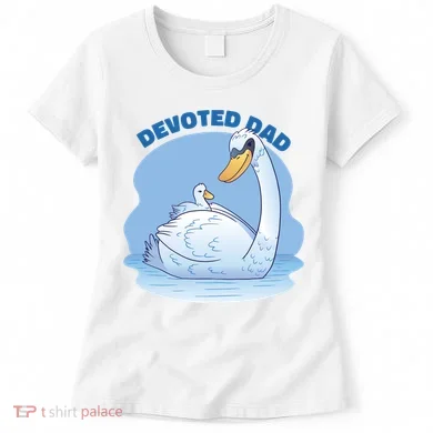Devoted Dad Swan Fathers Day Gift Women's T-Shirt