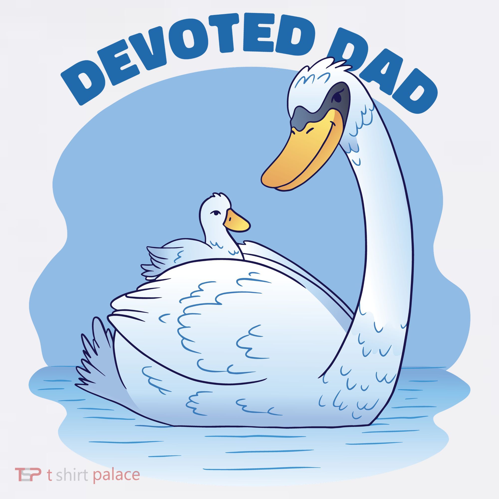 Devoted Dad Swan Fathers Day Gift Women's T-Shirt