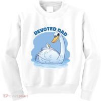 Devoted Dad Swan Fathers Day Gift Kids Sweatshirt thumb 0