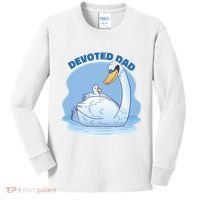 Devoted Dad Swan Fathers Day Gift Kids Long Sleeve Shirt thumb 0