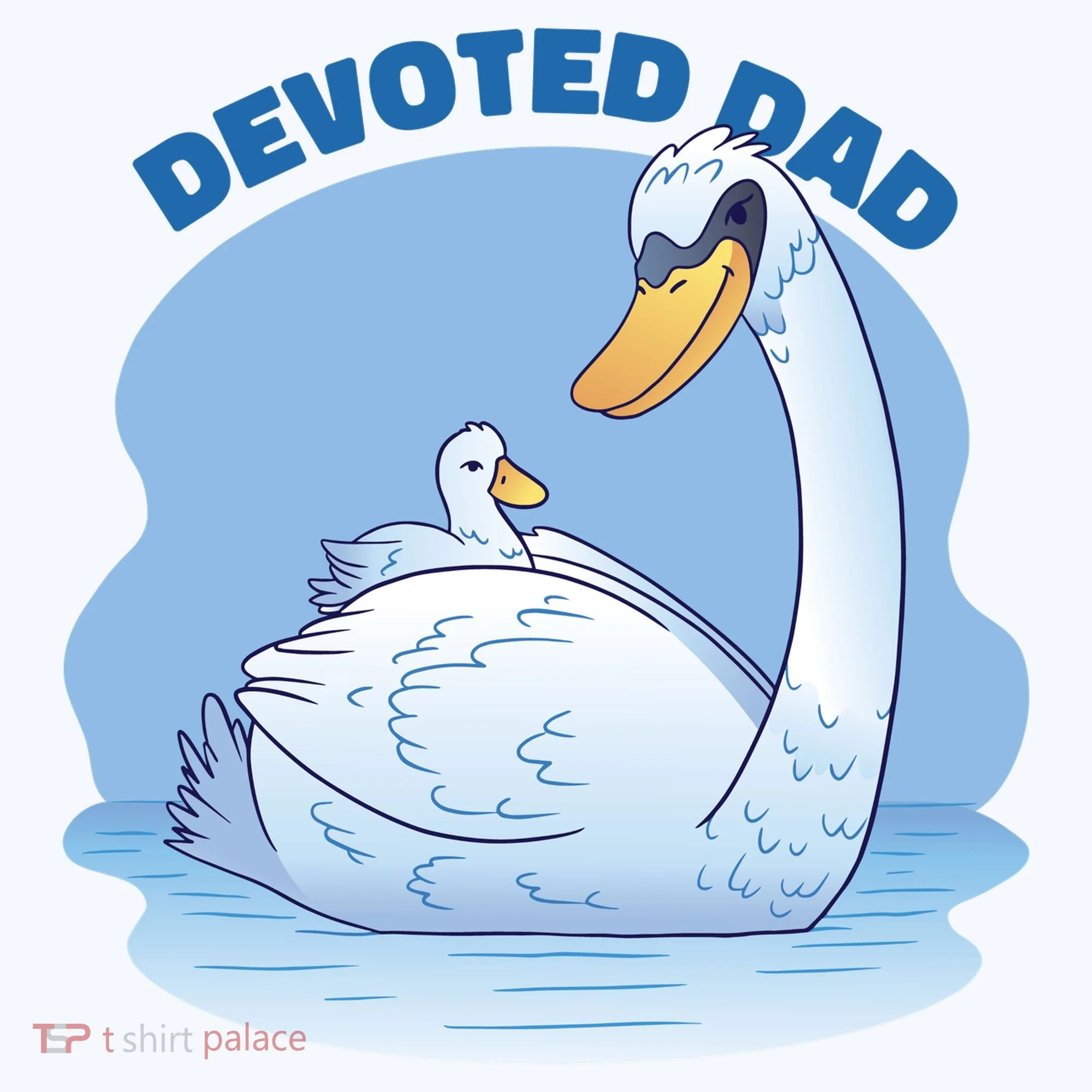 Devoted Dad Swan Fathers Day Gift Kids Long Sleeve Shirt