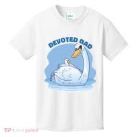 Devoted Dad Swan Fathers Day Gift Kids T-Shirt thumb 0