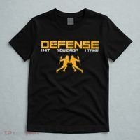 Defense Defender Stick Lacrosse Player Sports Graphic Print T-Shirt thumb 5