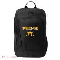 Defense Defender Stick Lacrosse Player Sports Graphic Print City Backpack thumb 0