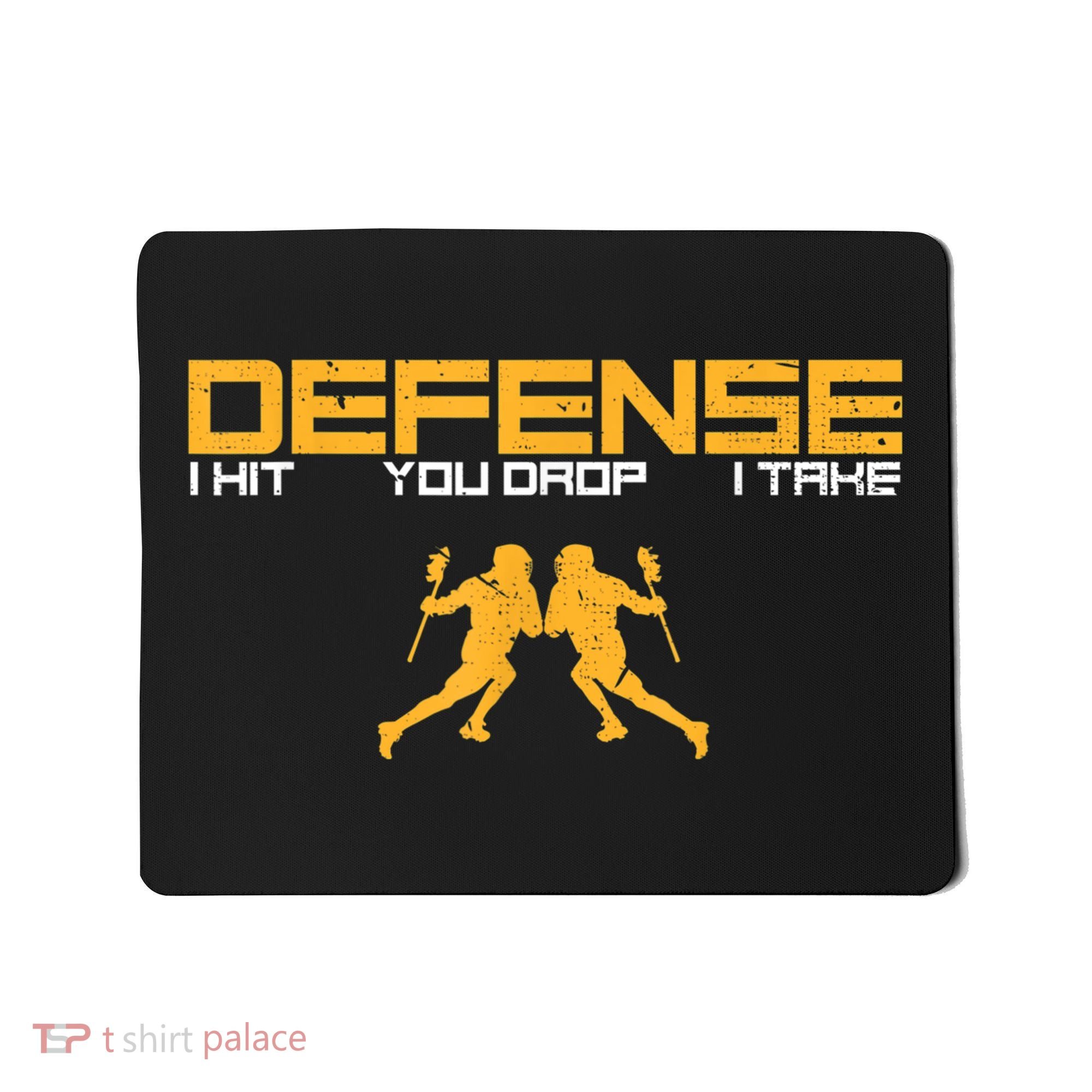 Defense Defender Stick Lacrosse Player Sports Graphic Print Mousepad