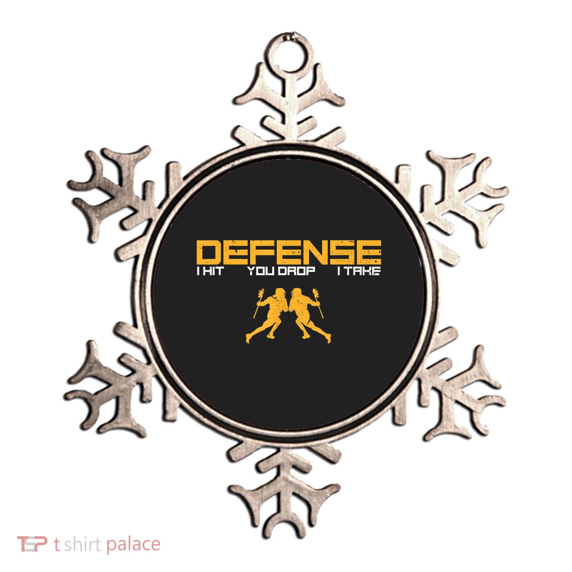 Defense Defender Stick Lacrosse Player Sports Graphic Print Ornament