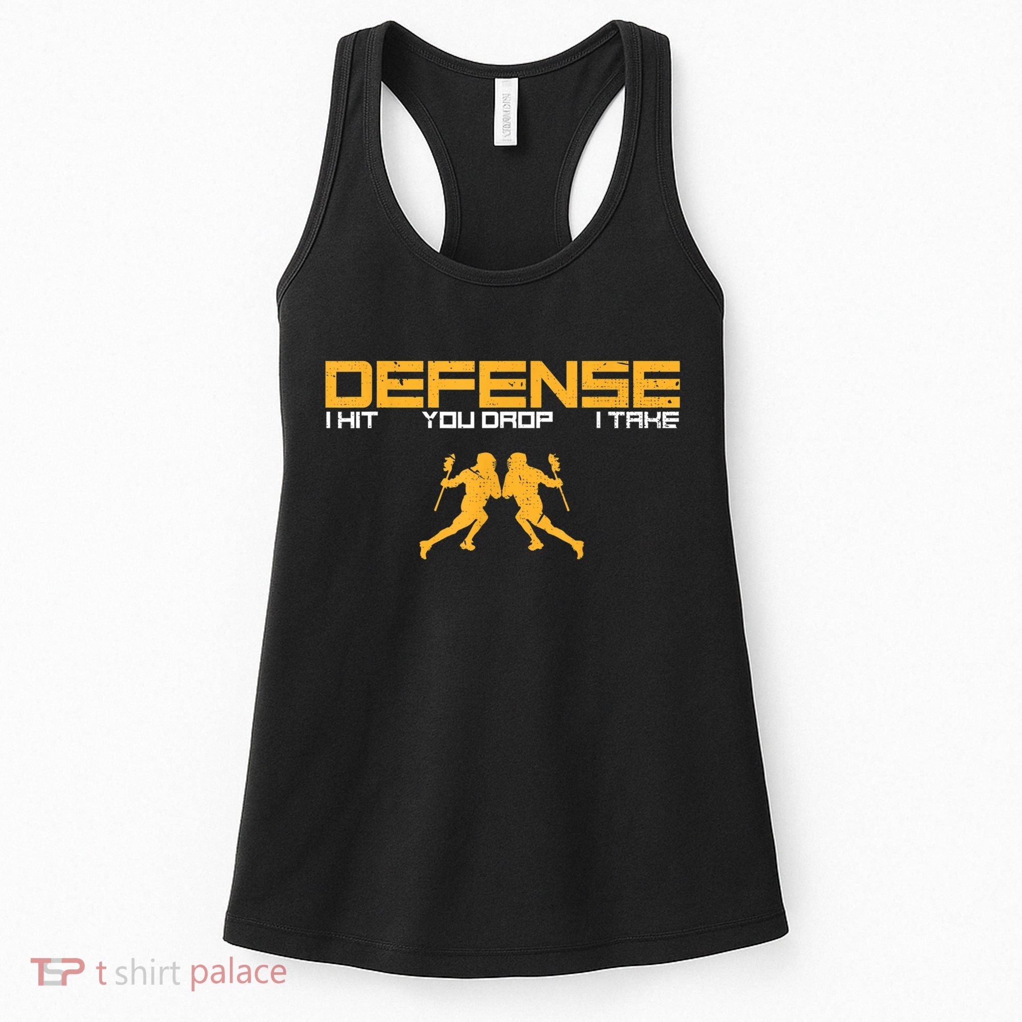Defense Defender Stick Lacrosse Player Sports Graphic Print Women's Tank Top