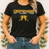 Defense Defender Stick Lacrosse Player Sports Graphic Print Women's T-Shirt thumb 2
