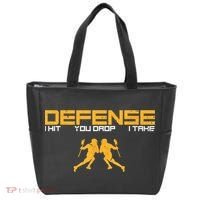 Defense Defender Stick Lacrosse Player Sports Graphic Print Tote Bag thumb 0