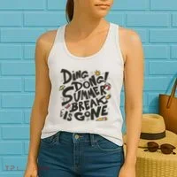 Ding Dong Summer Break Is Gone Women's Tank Top thumb 2