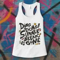 Ding Dong Summer Break Is Gone Women's Tank Top thumb 3
