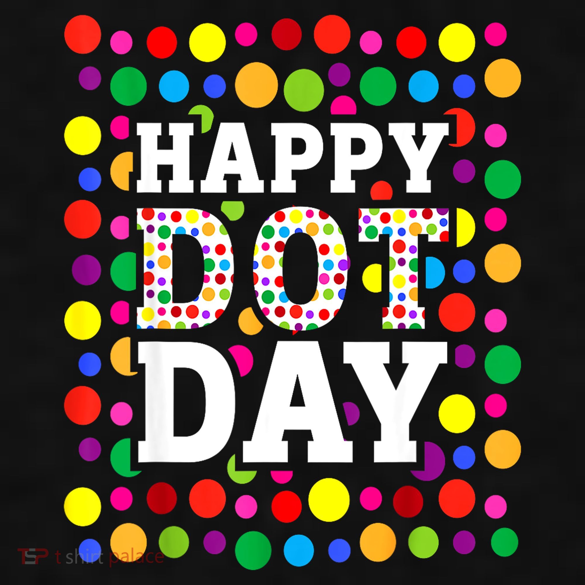 Dot Day September 15th For Teacher Happy Dot Day Gift Ladies PosiCharge Tri-Blend Wicking Tank