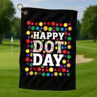 Dot Day September 15th For Teacher Happy Dot Day Gift Golf Towel thumb 1