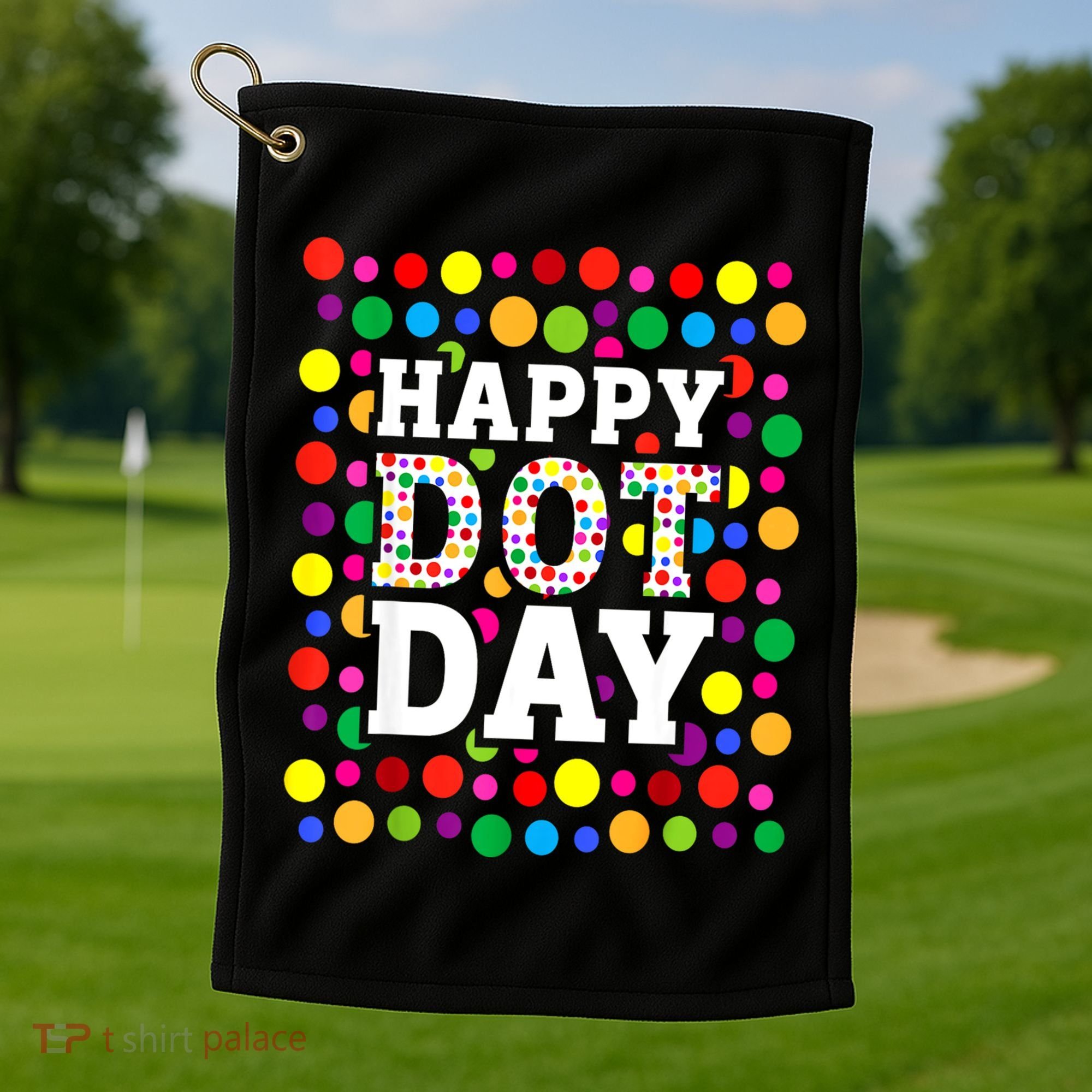 Dot Day September 15th For Teacher Happy Dot Day Gift Golf Towel