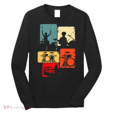 Drummer Drum Sticks Long Sleeve Shirt