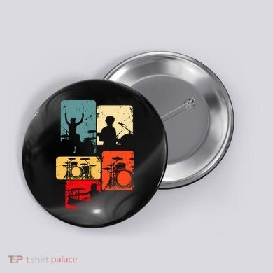 Drummer Drum Sticks Button