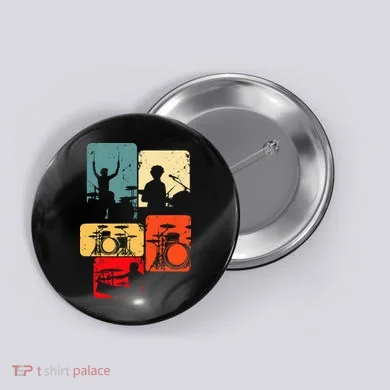 Drummer Drum Sticks Button