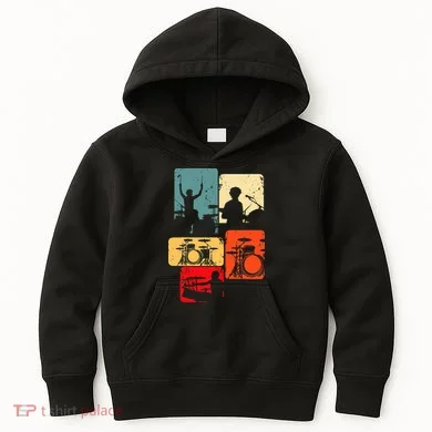 Drummer Drum Sticks Kids Hoodie