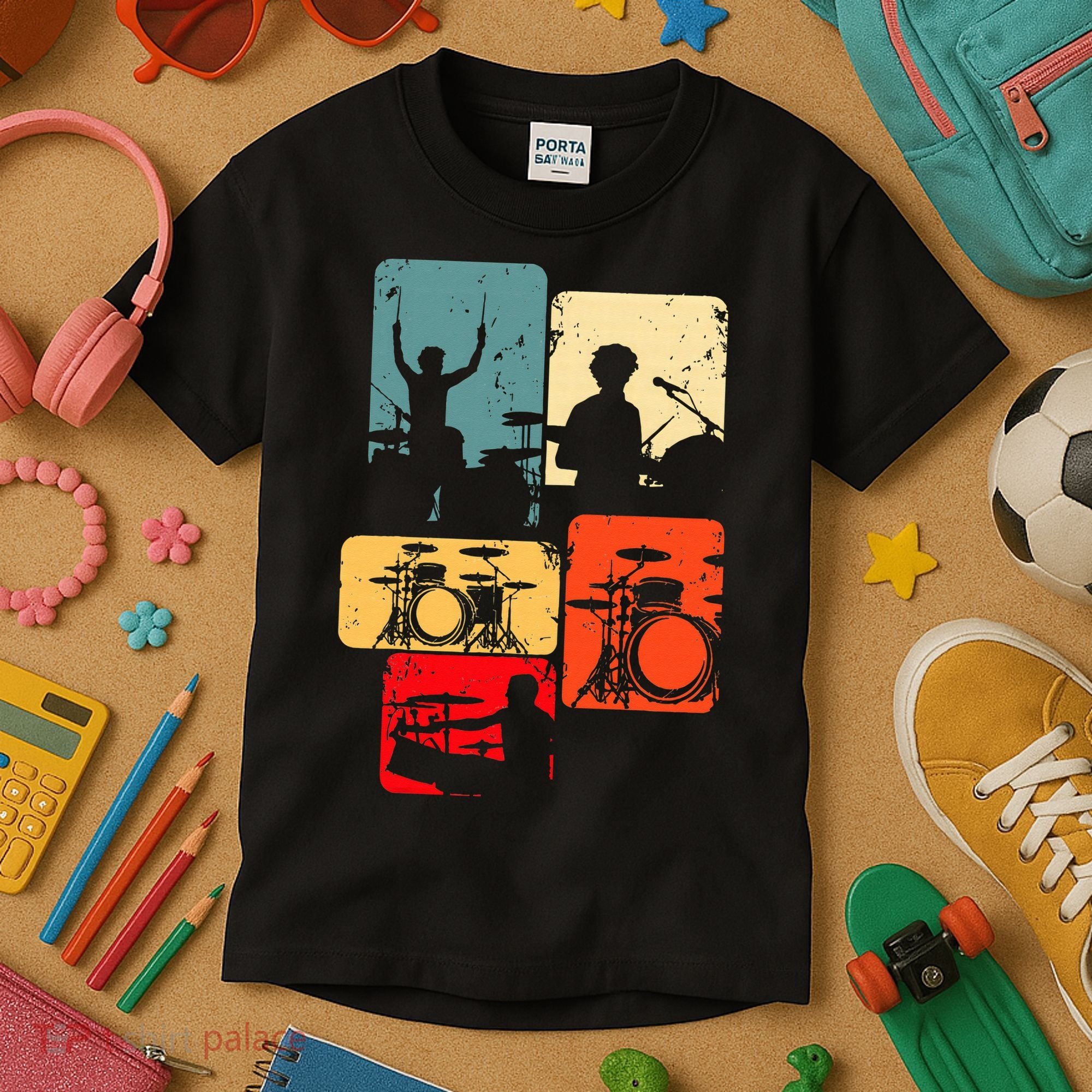 Drummer Drum Sticks Kids T-Shirt