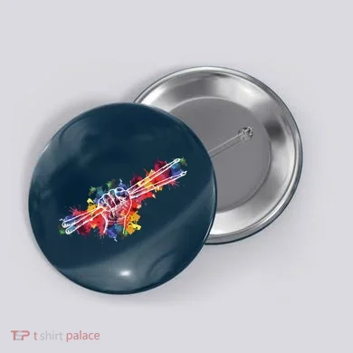 Drummer Drum Set Drumsticks Button