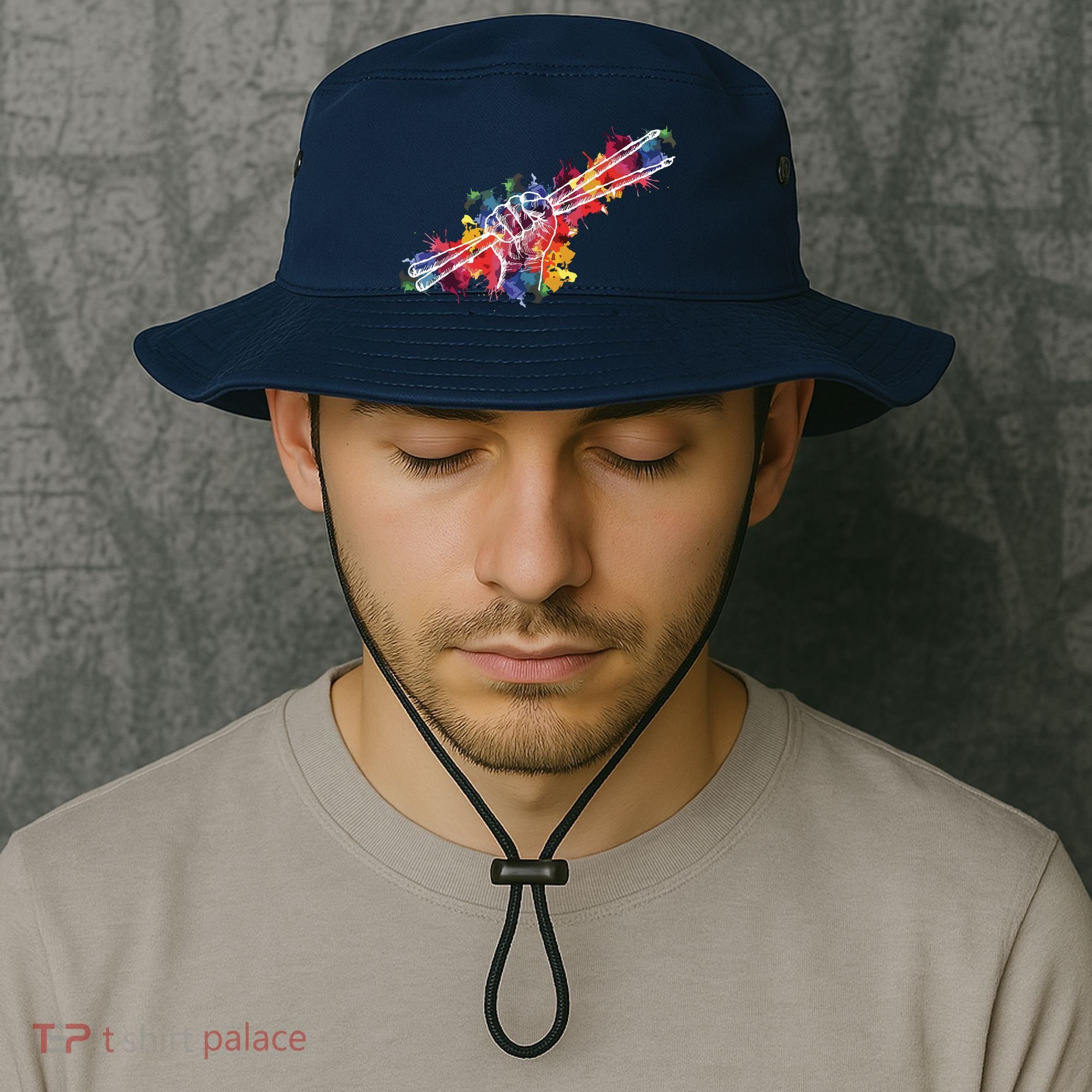 Drummer Drum Set Drumsticks Bucket Hat