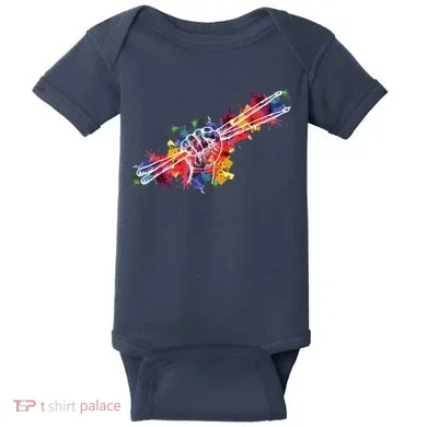 Drummer Drum Set Drumsticks Baby Bodysuit