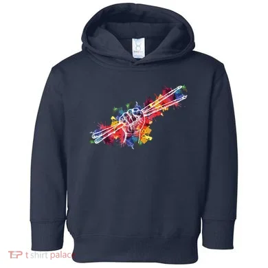 Drummer Drum Set Drumsticks Toddler Hoodie