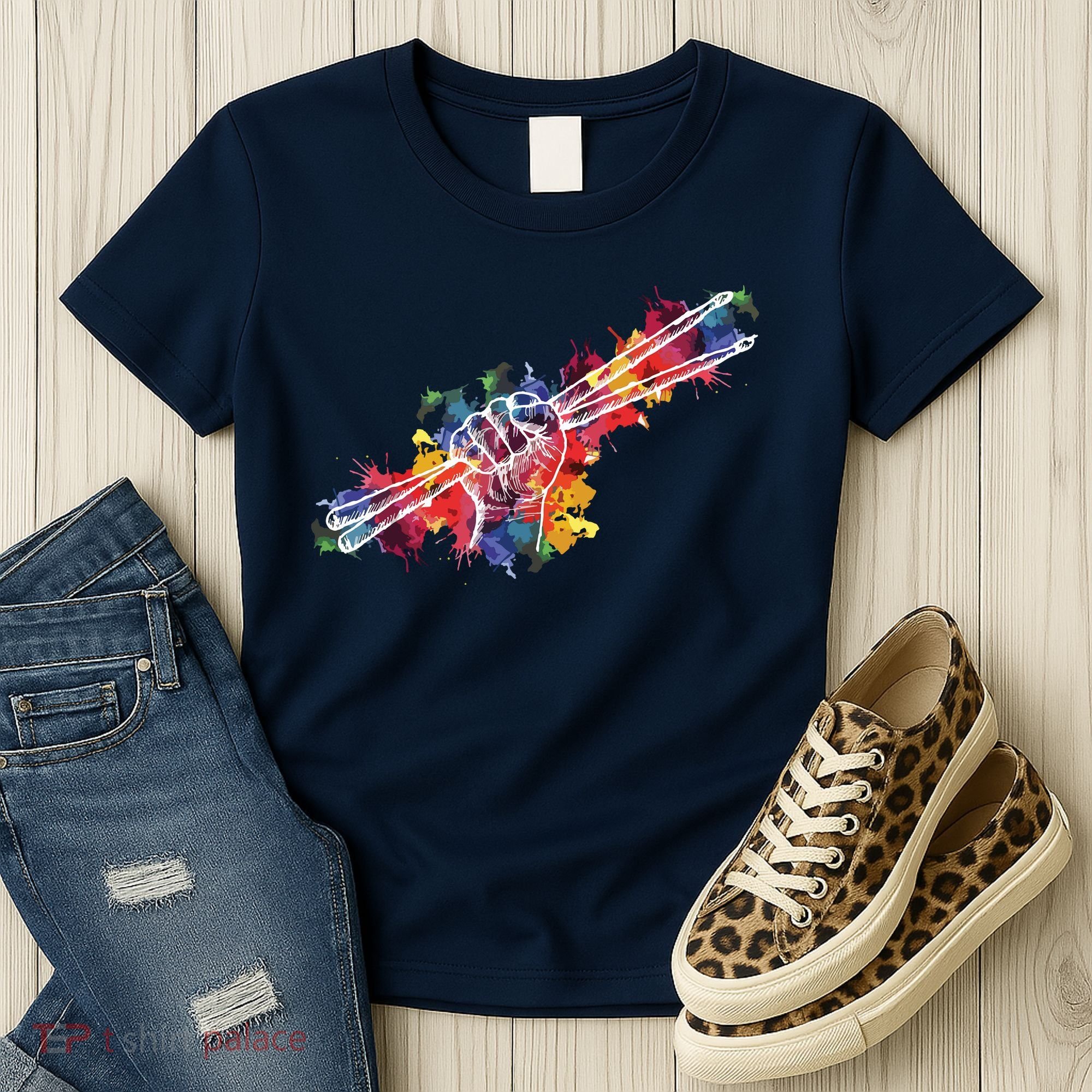 Drummer Drum Set Drumsticks Women's T-Shirt