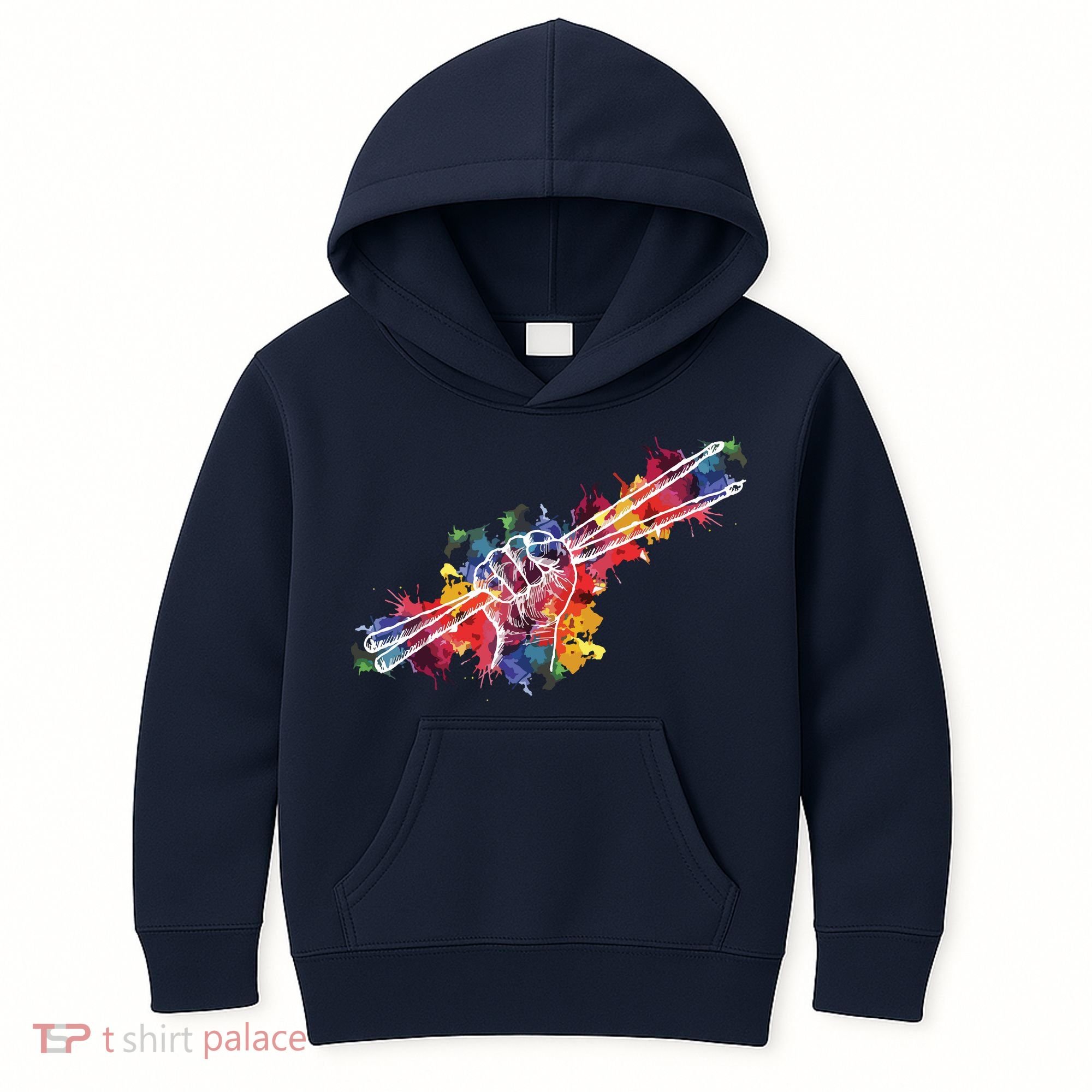 Drummer Drum Set Drumsticks Kids Hoodie