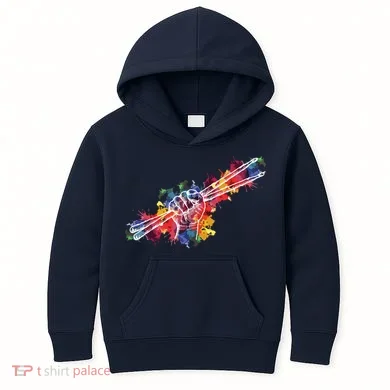 Drummer Drum Set Drumsticks Kids Hoodie