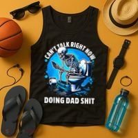 Doing Dad Shit Dad Joke Skeleton Dad Funny Dad Fathers Day Tank Top thumb 4