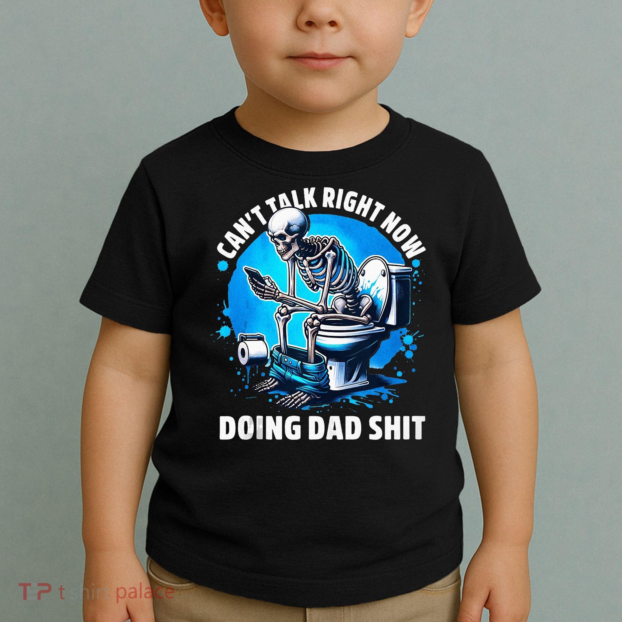 Doing Dad Shit Dad Joke Skeleton Dad Funny Dad Fathers Day Toddler T-Shirt