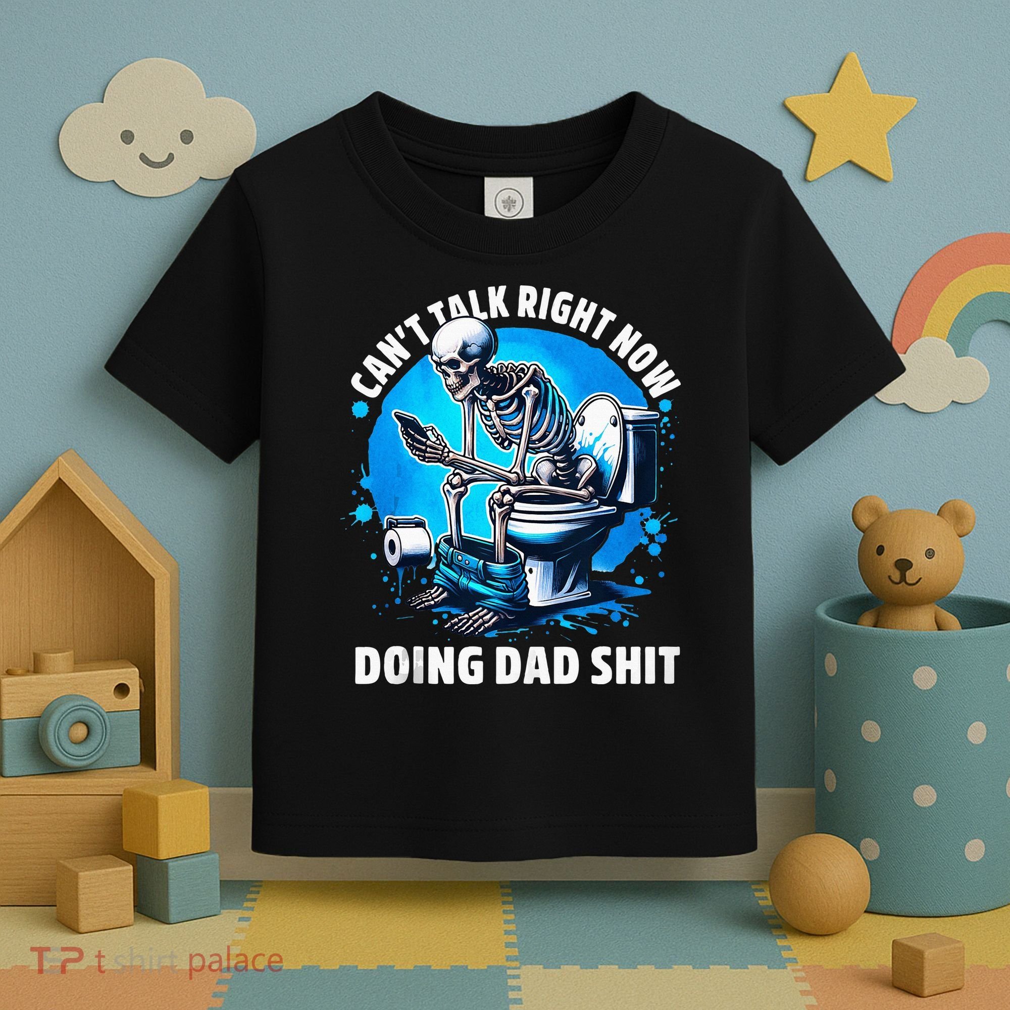 Doing Dad Shit Dad Joke Skeleton Dad Funny Dad Fathers Day Toddler T-Shirt
